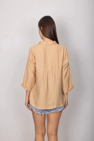 BİÇOMİ Cepli salaş gömlek t1010 - Resim 3