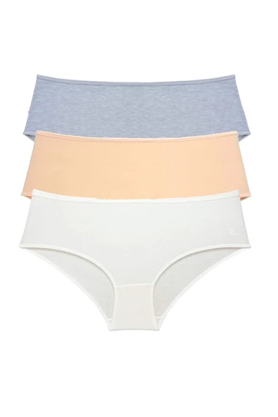 biçomi 3 Adet Kadın Yüksek Bel Bato Külot Gri Ten Krem ürün görseli