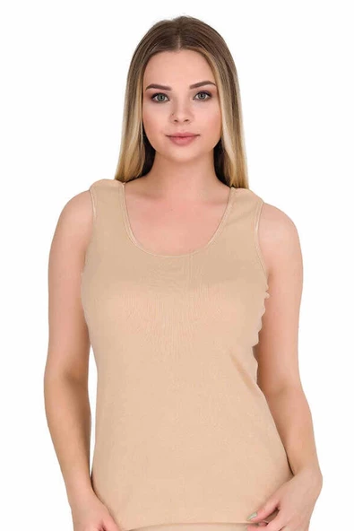 biçomi Geniş Askılı Elestan Likralı Kadın Atlet Ten 2127B ürün görseli