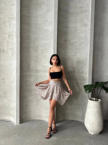 BİÇOMİ Puantiyeli etek s25900 - 3