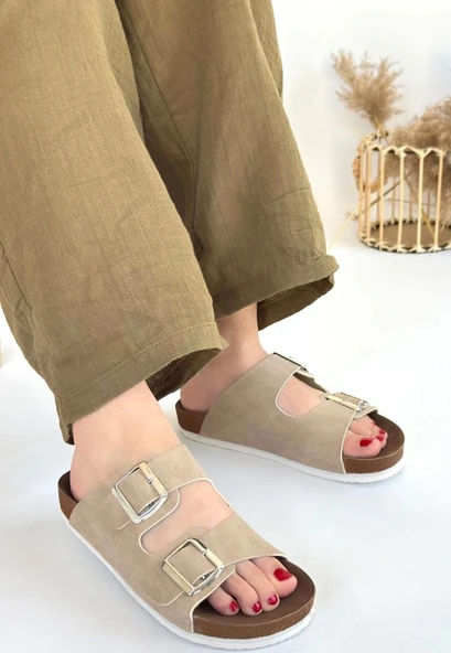 BİÇOMİ Rıno Ten Nubuk Terlik ürün görseli