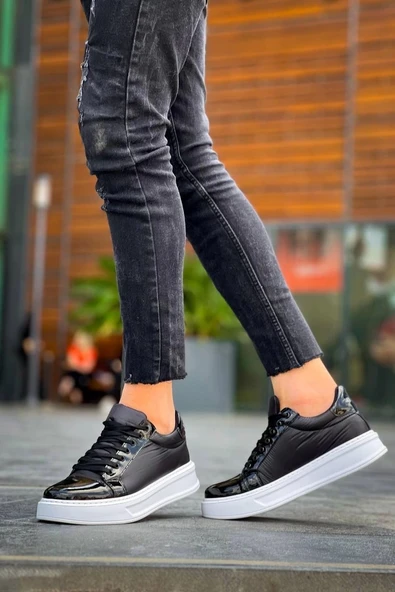 BİÇOMİ KB-X46 Kuback Siyah Rugan Bağcıklı  Günlük Erkek Ayakkabı - Resim 4