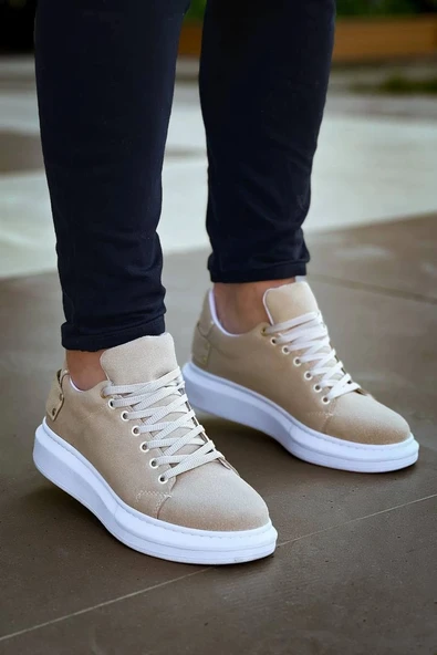 BİÇOMİ KB047  Kuback Bej Süet Günlük Erkek  Ayakkabı - Resim 3