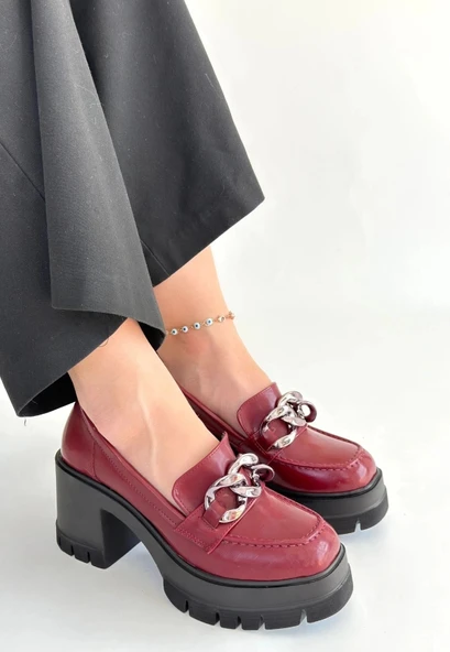 BİÇOMİ Winar Bordo Rugan Doldu Topuk Ayakkabı ürün görseli