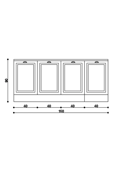 160 Cm %100 MDF Greena White Ada Mutfak, Modern Mutfak Adası, Mutfak Yemek Masası, Bar Masası - 6