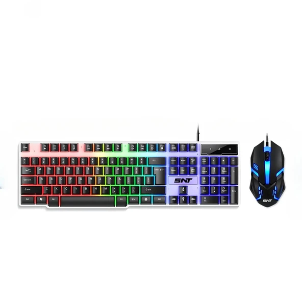 SNT TF-230 RGB Gaming Klavye Mouse Seti | Oyuncular için Işıklı Klavye & Mouse Set ürün görseli 1