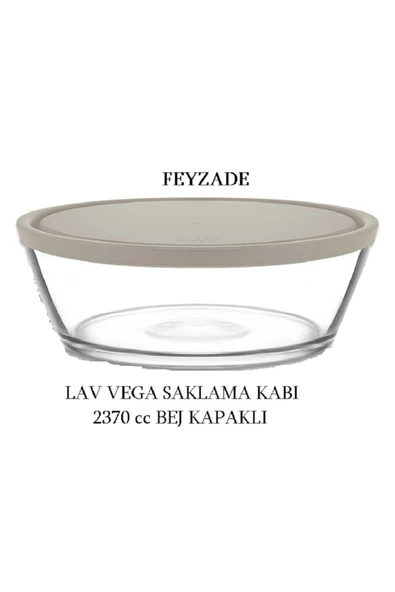 LAV Feyzade Vega Saklama Kabı 1 Adet 2370cc BEJ Kapaklı ürün görseli