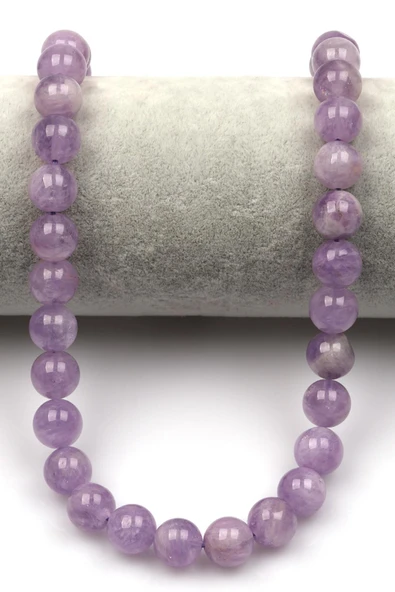 Lavander Ametist (AA Kalite) Doğal Taş Dizi 10 mm Küre Kesim - Resim 2
