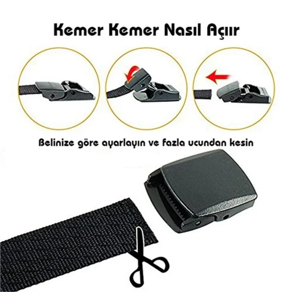 Outdoor Stretch Kemer 135 Cm Siyah - Resim 5