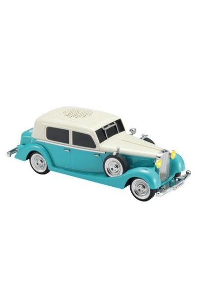 D55 Retro Araba Tasarımlı Bluetooth Hoparlör 2x5W FM + USB + TF Kart - 3