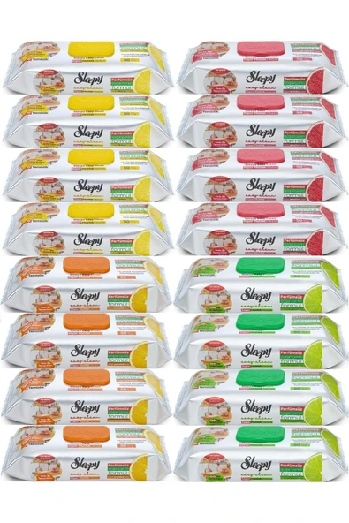 Sleepy Easy Clean Yüzey Temizlik Mutfak Havlusu, 50'li Karma (16 Lı Set) ürün görseli