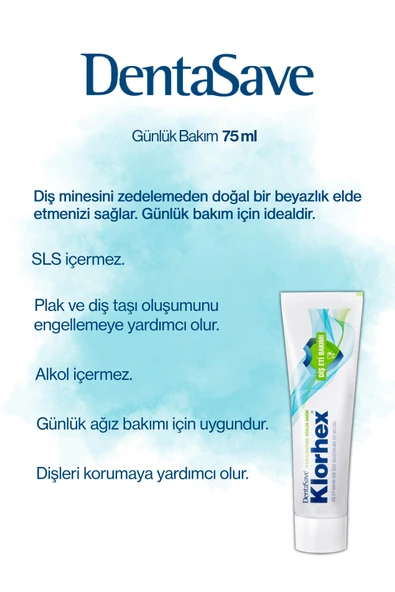 Dentasave 5 AL 4 ÖDE Klorhex Diş Macunu Günlük Bakım 75 ml ve Rosie - Resim 2