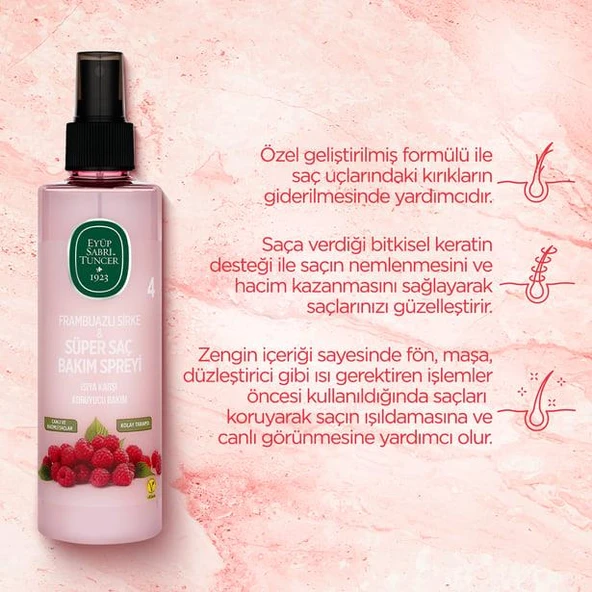 Frambuazlı Sirke & Saç Toniği 500 ml - Resim 3