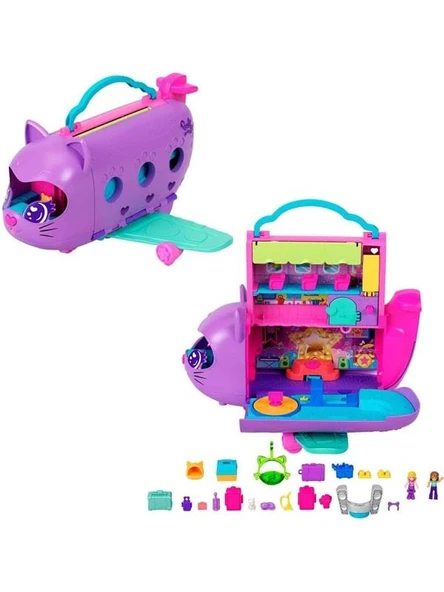 Polly Pocket Minik Kedi Hava Yolları Oyun Seti HWP19