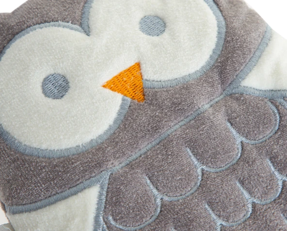 Babyjem Kiraz Çekirdekli Baykuş Kadife Rahatlatıcı Gaz Kemeri & Gaz Yastığı - Gri - 3