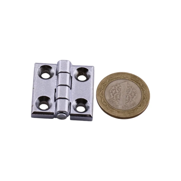 Metal 30x30 mm 4 ADET Yaprak Menteşe Gümüş Krom  Kapi Pencere Dolap Mobilya Kapak Menteşe Bağlantı - Resim 6