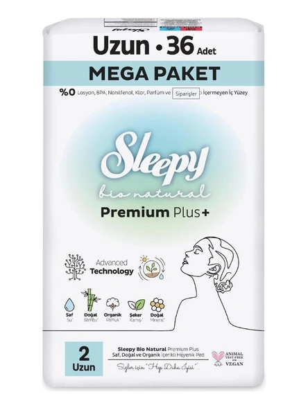 Sleepy Bio Hijyenik ped 23 AL 20 ÖDE 36'lı Uzun Mega Paket ve ROSIE makyaj pamuğu - Resim 2