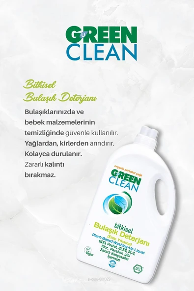 Green Clean Bulaşık Deterjanı 2.75 L ve Meyze Sebze Tem. 1000 ml, Rosie Hediye - 3
