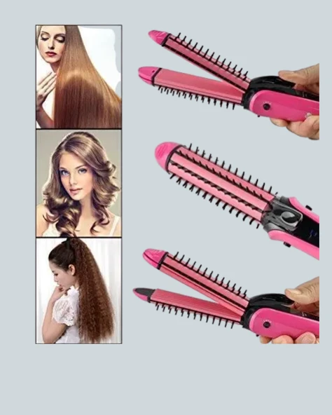 Saç Şekillendirici Maşa ve Düzleştirici 2’si 1 Arada - Resim 4