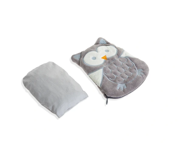 Babyjem Kiraz Çekirdekli Baykuş Kadife Rahatlatıcı Gaz Kemeri & Gaz Yastığı - Gri - 4