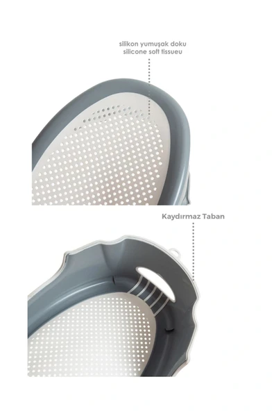 Babyjem Soft Banyo Desteği Bebek Yıkama Yardımcısı Gri - 3