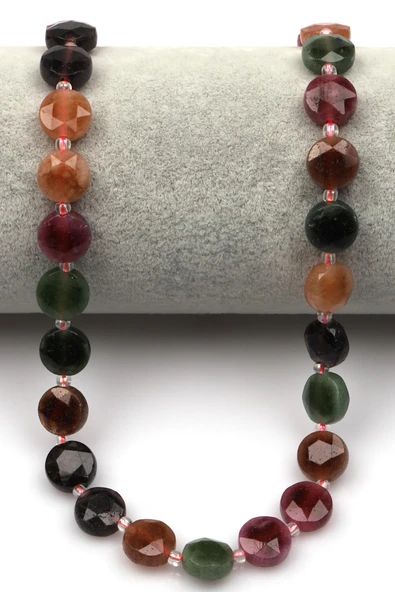 Renkli Kuvars Doğaltaş Dizi 10 mm Yassı Kesim - Resim 2