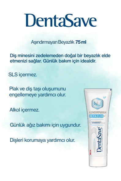Dentasave Aşındırmayan Beyazlık 75 ml 5 AL 4 ÖDE ve Rosie - Resim 2