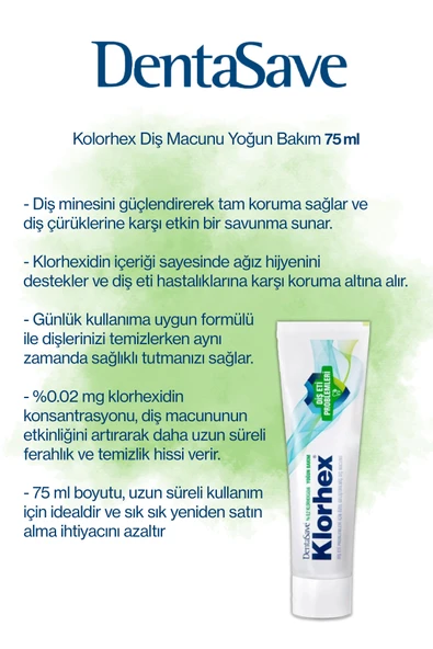 5 AL 4 ÖDE Dentasave Klorhex Diş Macunu Yoğun Bakım 75 ml ve Rosie - Resim 2