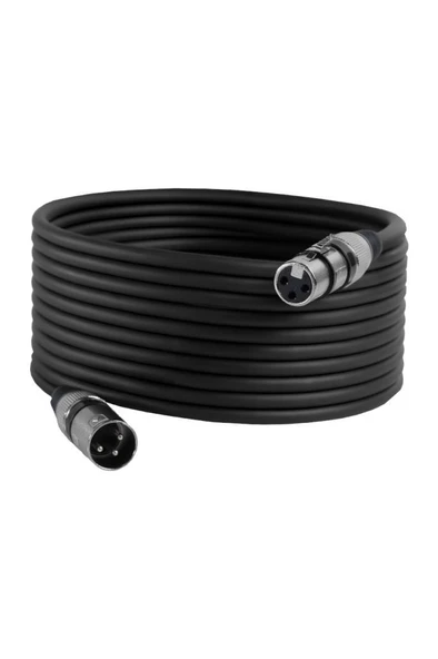 Midex MXL-20M-BK Kaliteli XLR TO XLR 20 mt. Mikrofon Kablosu - 2