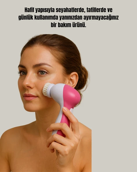 Su Geçirmez Elektrikli Yüz Temizleme ve Masaj Aracı - 4