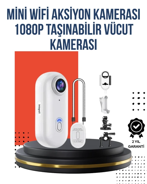 360° Klipsli Manyetik Spor Kamera Yüksek Çözünürlük ürün görseli