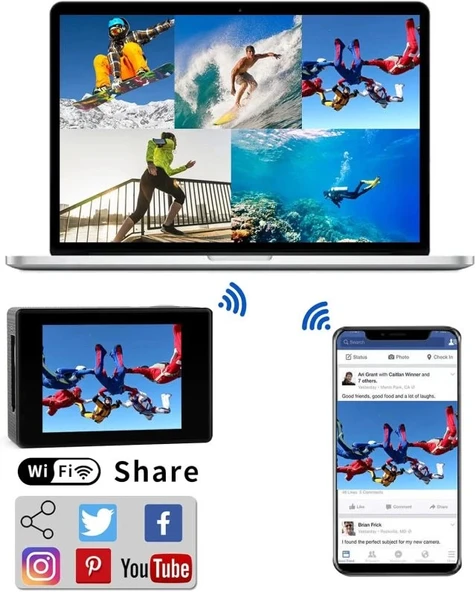 SJCAM Sj8pro Gerçek 4k60fps Aksiyon Kamerası - Resim 7