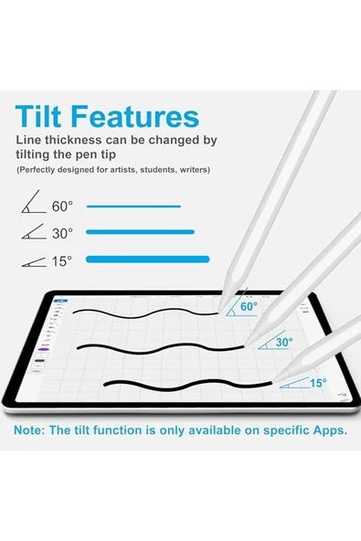 bravesons Ipad 9. Nesil 10.2 Uyumlu Sensitivity Stylus Kapasitif Tasarım Çizim Tablet Kalemi(3 Ad YEDEK UÇ) - Resim 4