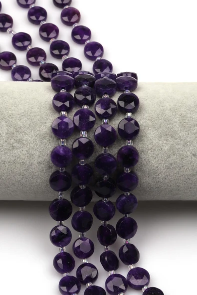 Mor Renkli Kuvars Doğaltaş Dizi 10 mm Yassı Kesim ürün görseli