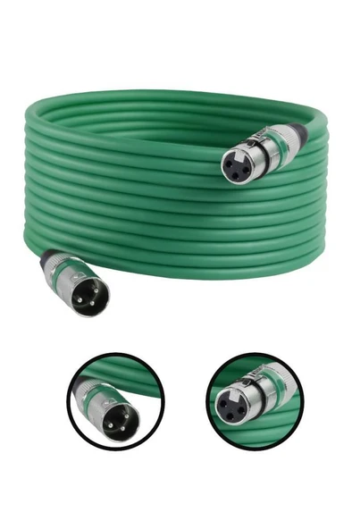 Midex MXL-20M-GR Kaliteli XLR TO XLR 20 mt. Mikrofon Kablosu ürün görseli