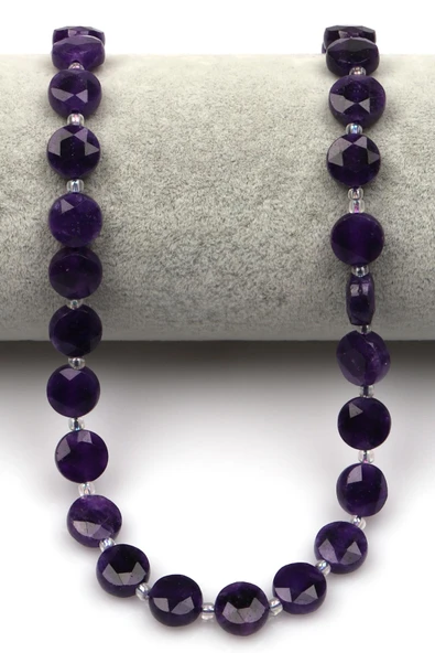 Mor Renkli Kuvars Doğaltaş Dizi 10 mm Yassı Kesim - Resim 2