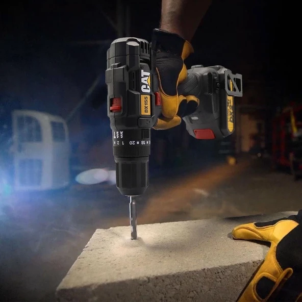 CAT DX155.1 Çift Akülü Şarjlı Darbeli Matkap 18Volt/2.0Ah - 4