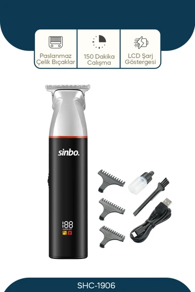 SİNBO SHC-1906 ŞARJ EDİLEBİLİR SAÇ KESME MAKİNASI