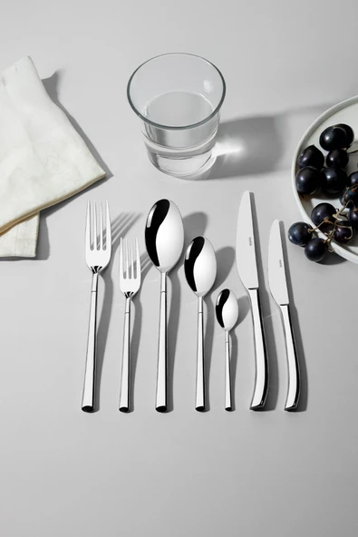 Nehir Elegance Sade 12 Kişilik 84 Parça Kutulu Çatal Kaşık Bıçak Takımı - Resim 5