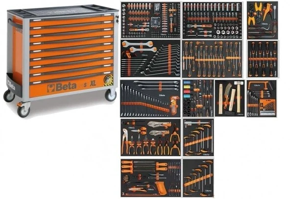 Beta 2400S XL09/E-XL 493 Parça 9 Çekmeceli Takım Arabası - 2