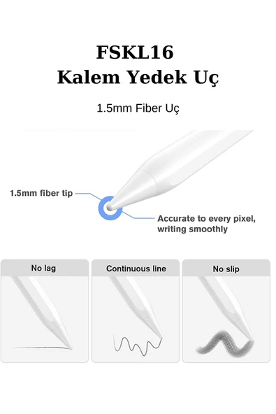 Cisteen Stylus kalem için kurşun kalem uçları, yedek stylus kalem uçları Siyah (3 adet) - Resim 3