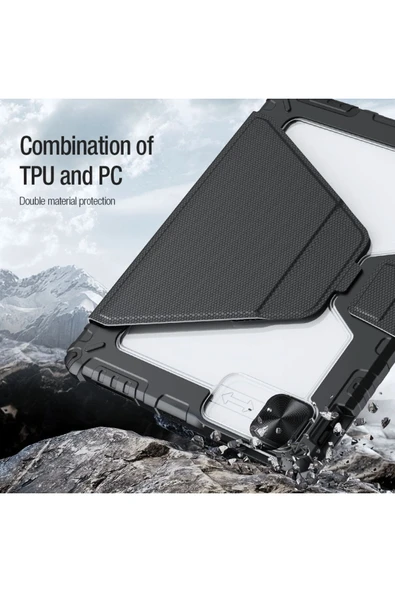 Cisteen NİLLKİN İPadA16 11.Nesil 2025 11inç/10.Nesil 2022 10,9 İnç Kalemlikli Standlı DüşmeyeDayanıklı Kılıf - Resim 4