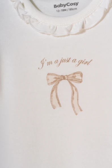 Bebek 2li Kısa Kollu Zıbın Body - Bebek, Yenidoğan %100 Organik Pamuk - csy8168 - 3