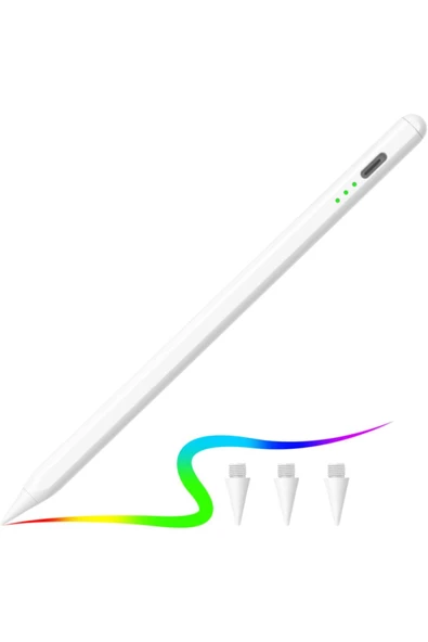 bravesons Ipad 9. Nesil 10.2 Uyumlu Sensitivity Stylus Kapasitif Tasarım Çizim Tablet Kalemi(3 Ad YEDEK UÇ) ürün görseli 1