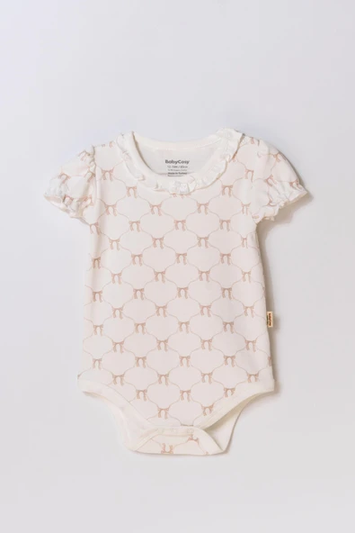 Bebek 2li Kısa Kollu Zıbın Body - Bebek, Yenidoğan %100 Organik Pamuk - csy8168 - 6