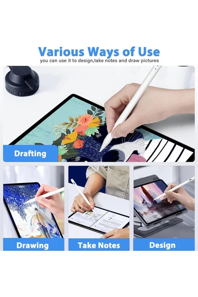 Cisteen İpad A16 Air 11.Nesil 12/10.Nesil Avuç İçi Red Palm Rejection Stylus Yazı Çizim TabletKalemi - Resim 3