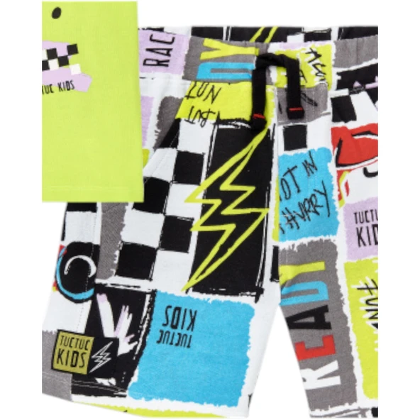 Araba Figürlü Şort Takım - Resim 6