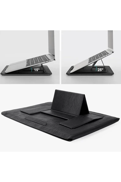 Cisteen Nillkin15.6inç MacBook KılıfStandlı MausePed Vegan Deri Apple uyumlu Samsung uyumlu Laptop Çantası - Resim 4