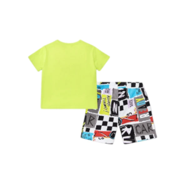 Araba Figürlü Şort Takım - Resim 3