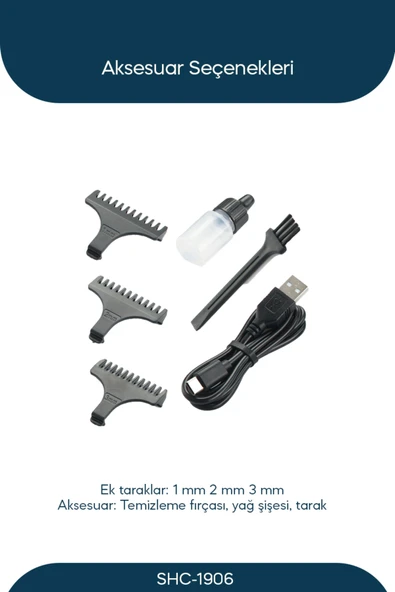 SİNBO SHC-1906 ŞARJ EDİLEBİLİR SAÇ KESME MAKİNASI - 2